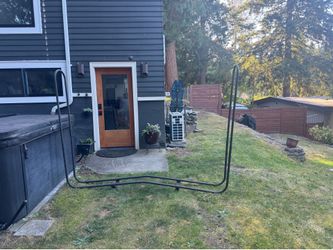 Large metal firewood rack