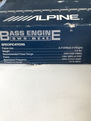 Alpine Bass Engine Speakers Shakers For Sale In Cerritos Ca Offerup alpine bass engine speakers shakers for
