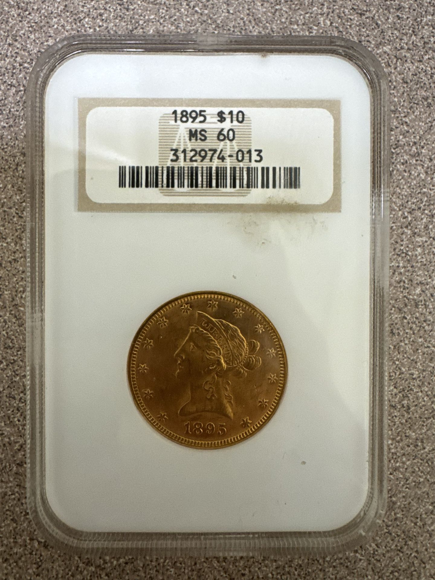 1895 $10 Gold Coin MS 60