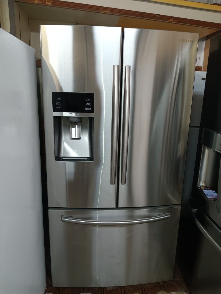 Samsung Refrigerator French Door Stainless Steel Everything Works Good 👍