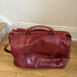Faux Leather Duffle Bag 