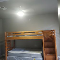 Twin Size Loft Bed With Staircase With Built In Dresser