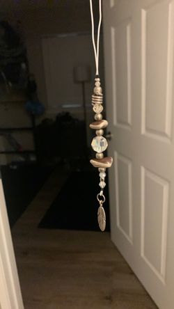 Beaded Feather Charm Hanging Accessory
