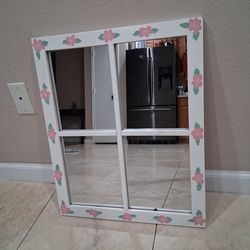 Decorative Floral framed mirror