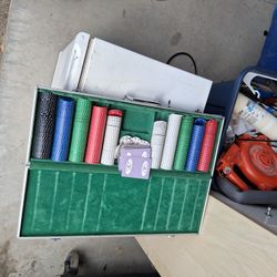 Poker Chips And Carry Case