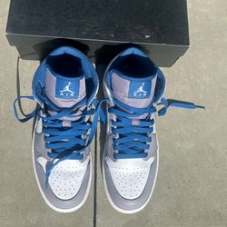 air jordan 1 mid cement blue