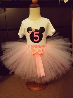 Minnie Mouse Birthday Outfit Tutu Pink