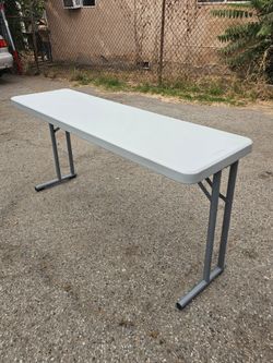 National Public Seating 60" x 18" Folding Table, Gray