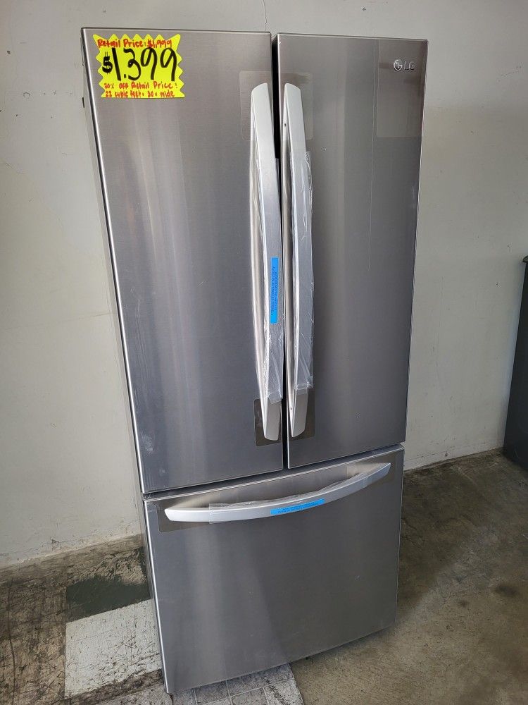 New LG French Door Refrigerator 30