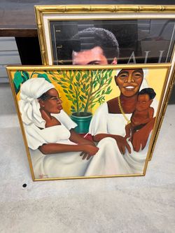 Pacheo signed 1983 Afro-Caribbean Painting
