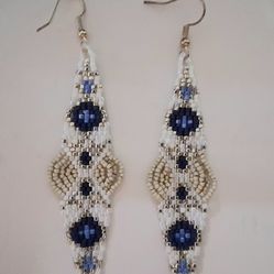 Beaded Geometric Earrings