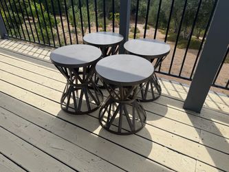 5 outdoor side tables in great shape