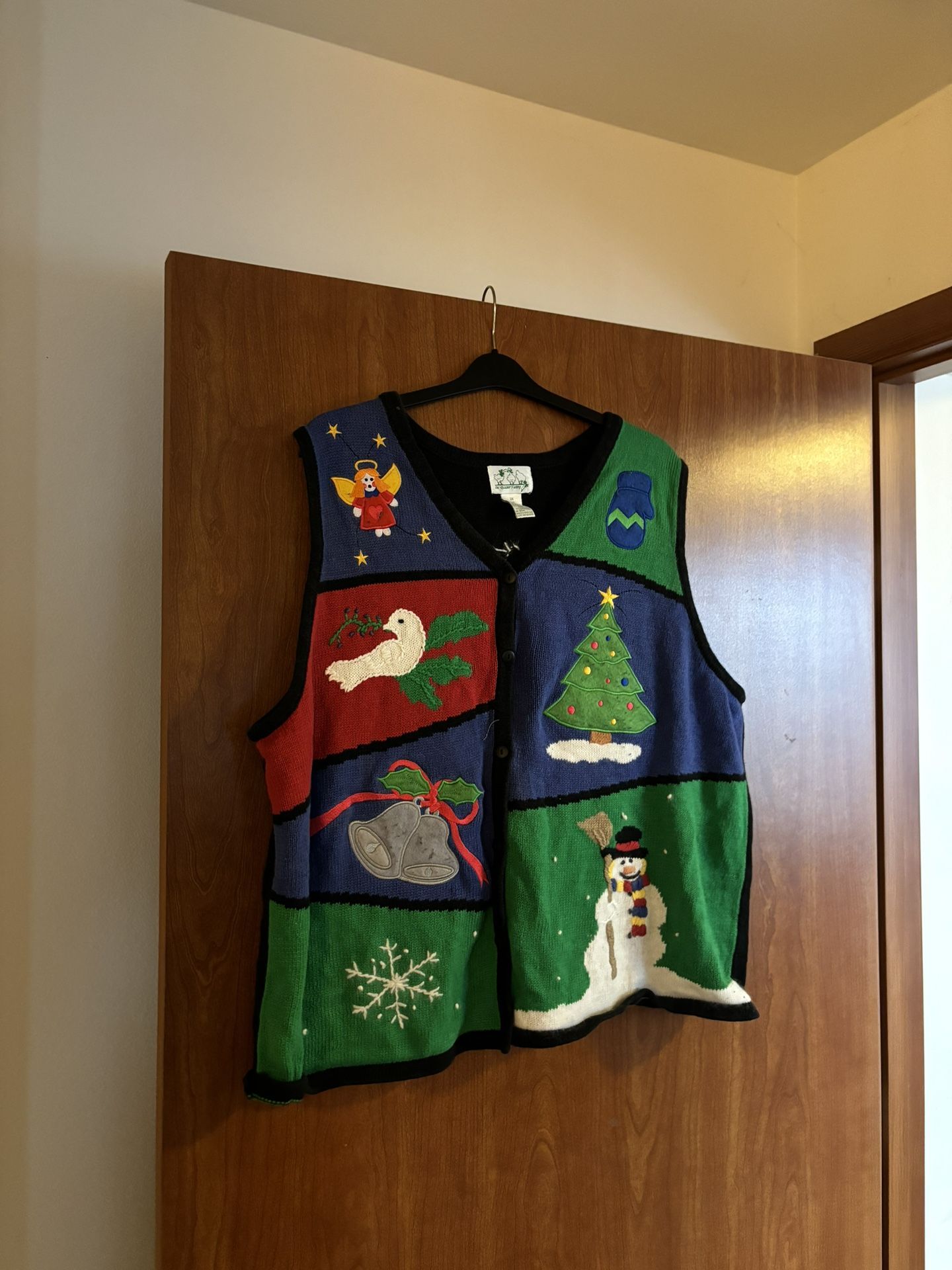 Vintage Quacker Factory Christmas Sweater Vest 3XL
