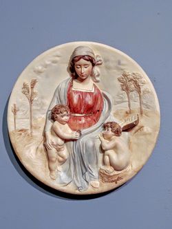 Vintage Alberto Santangela Alabaster Wall Hanging
