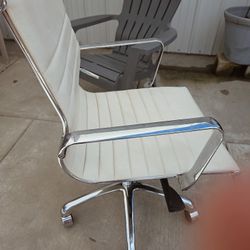 Modern Mid Back Office Chair Leather 