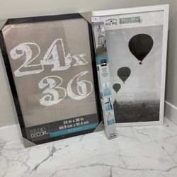 (2) New 24x36 Photo Frames (Studio Decor, Complete Home) & Artist's Loft 63in Easel
