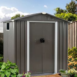 New 4x6 Ft Metal Storage Shed With Window