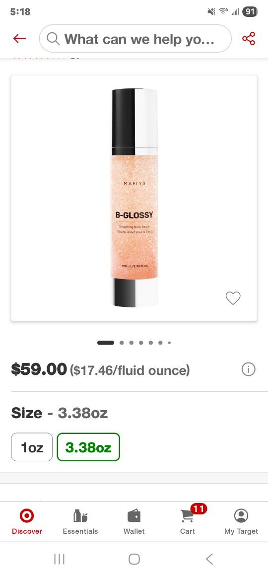 B-Glossy Smoothing Body Serum