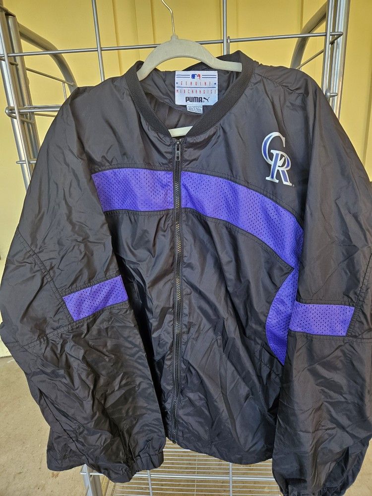 Colorado Rockies MLB X Puma Full Zip Windbreaker Jacket 