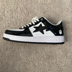 Black And White Bape Sta Sneakers