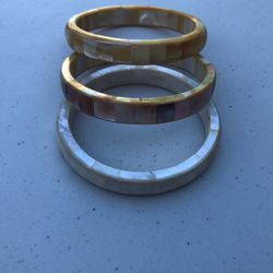 Trio Mother Of Pearl Bracelets 