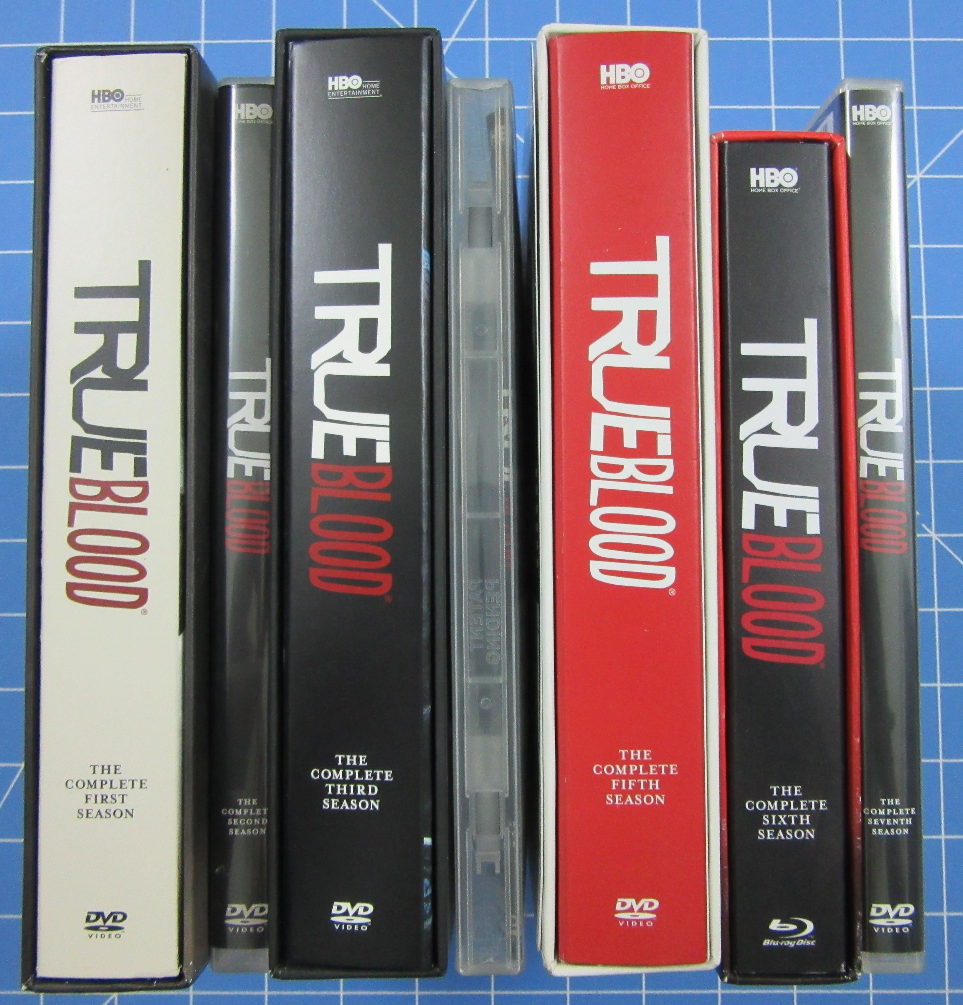 True Blood the complete series on DVD Seasons 1-7(Sixth Season blu ray disc)