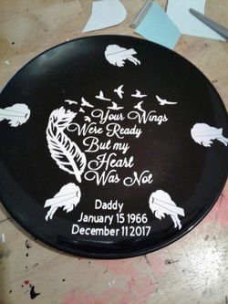 Customized memorial plate