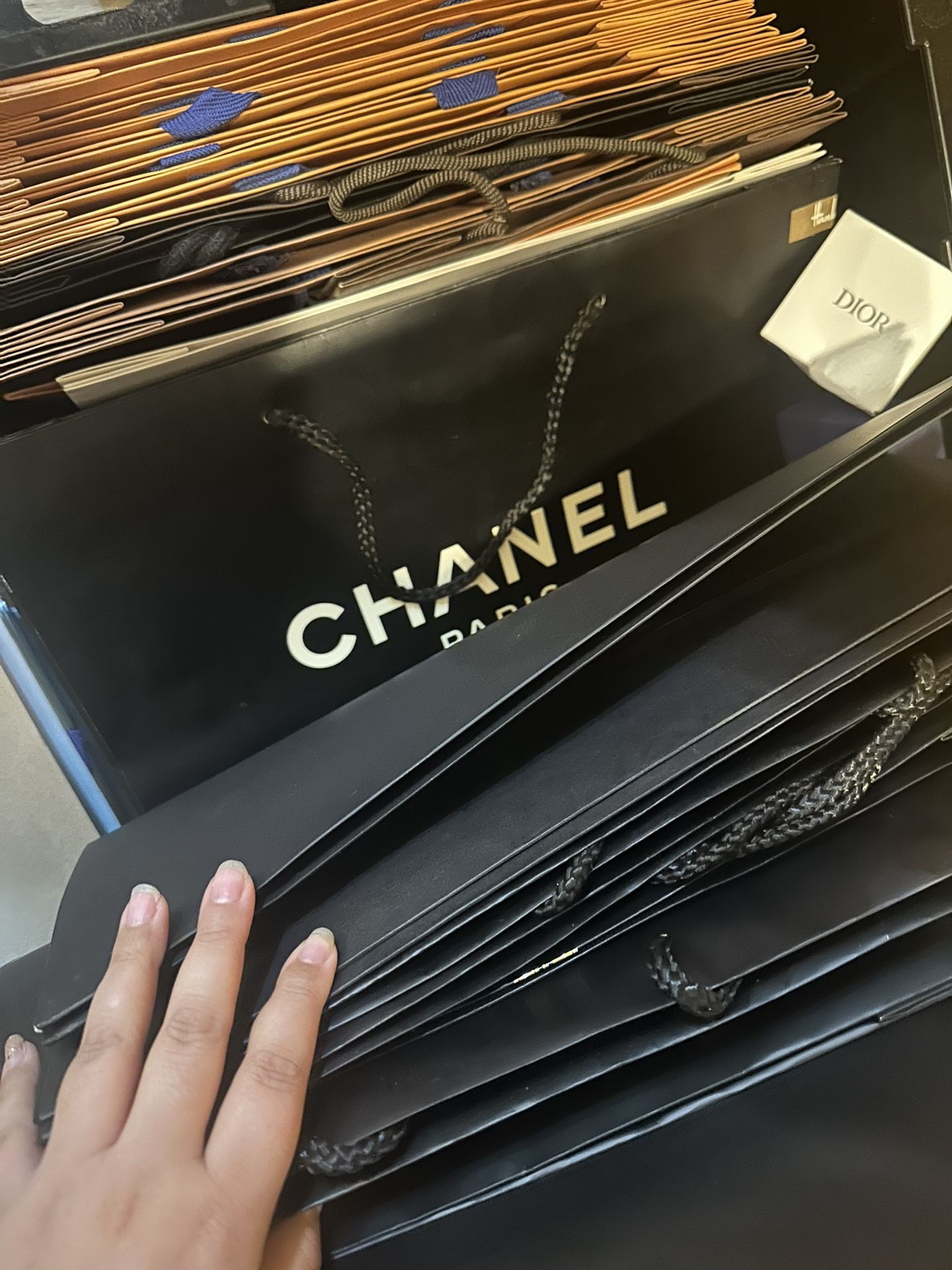 Luxury Shopping Bag Bundle Chanel LV Louis Vuitton Cartier And More