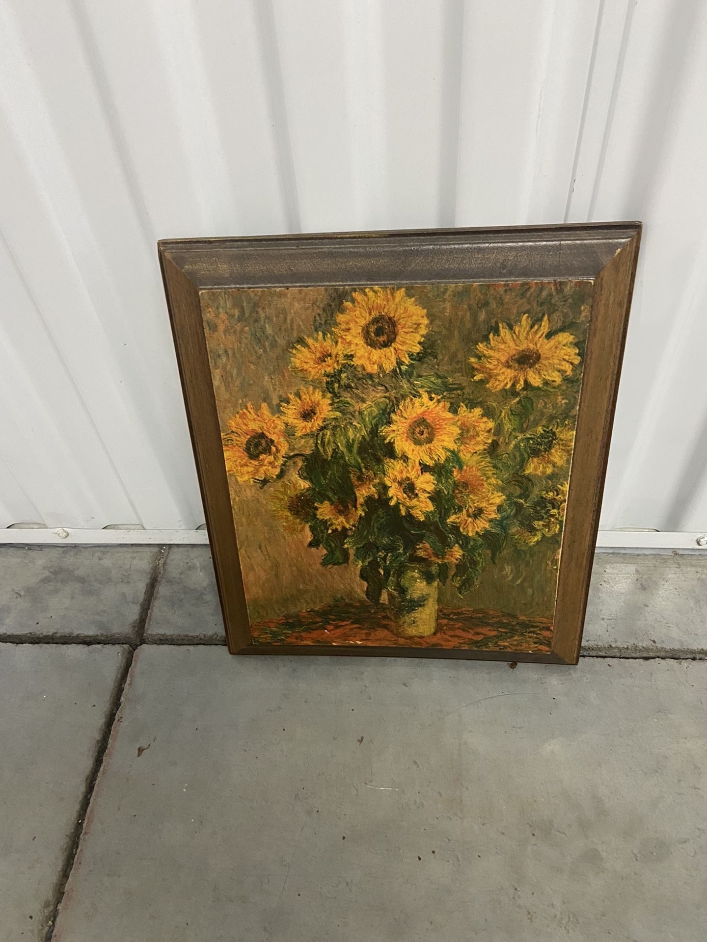 Sunflower wood plaque