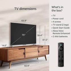 Like New 75” Amazon FireTV