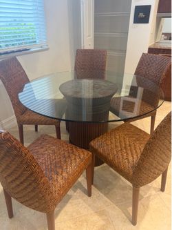 5 Piece Glass Dining Set