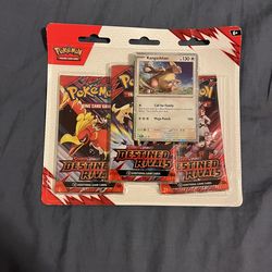 Pokemon Destined Rivals 3 Pack - Kangaskhan