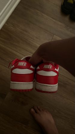 Red white Nike dunks