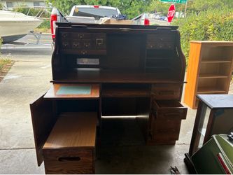 Rolltop desk winners only oak perfect condition