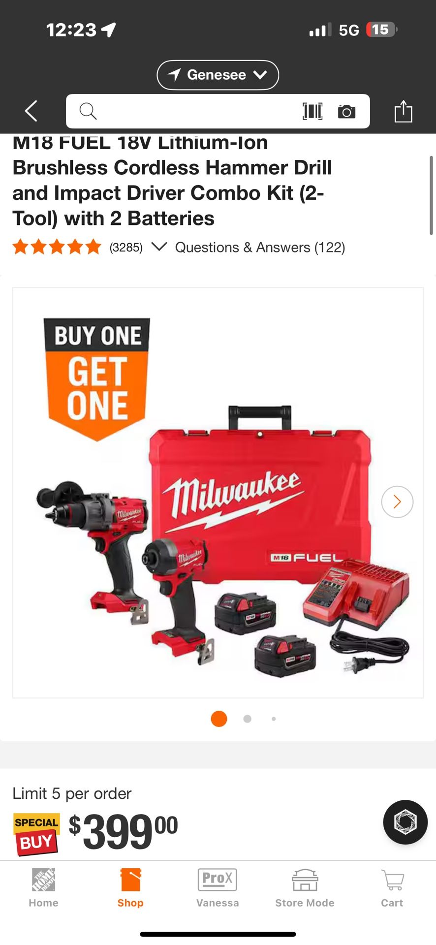 Cordless Hammer Drill and Impact Driver Combo