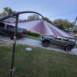 Delivery Avail. sunbrella cantilever patio porch backyard 10ft brown