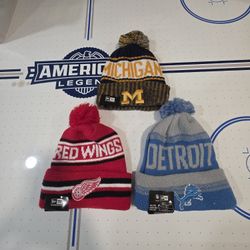 3 NEW ERA HAT BUNDLE......WINGS/LIONS/MICHIGAN