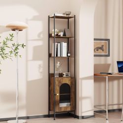 6-Tier Book Shelf with Storage Cabinet