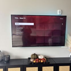 65 Inch TCL Roku TV with rotating Mount