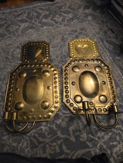 Mid century brass wall scones made in Sweden