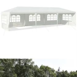 10 ft. x 30 ft. White Party Wedding Tent Canopy Heavy-Duty Pavilion 5 Sidewall$50