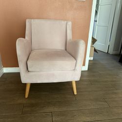 Pink Upholstered Armchair