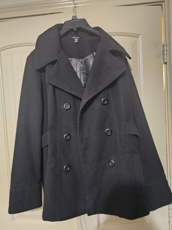 Women's George Black Wool Peacoat 