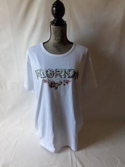 Hanes Her Way women's White Florida graphic short sleeve t-shirt size XL