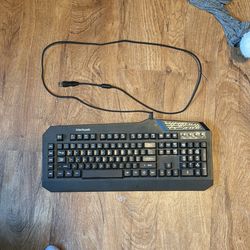 Wired green LED gaming keyboard
