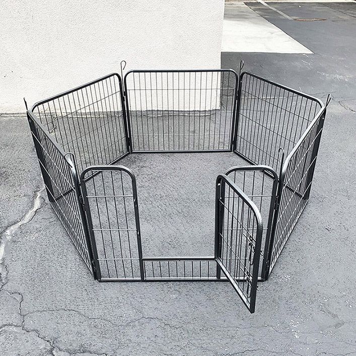 (NEW) $70 Heavy Duty 24” Tall x 32” Wide x 6-Panel Pet Playpen Dog Crate Kennel Exercise Cage Fence Play Pen