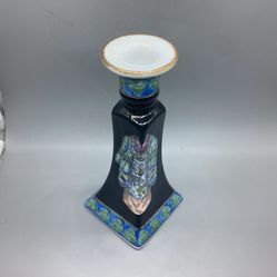 1996 rare Winterthur Porcelain Candle holder Japanese Kimono License Enesco 8”  The pictures with flashlight proof the great quality. The 1996 rare Wi