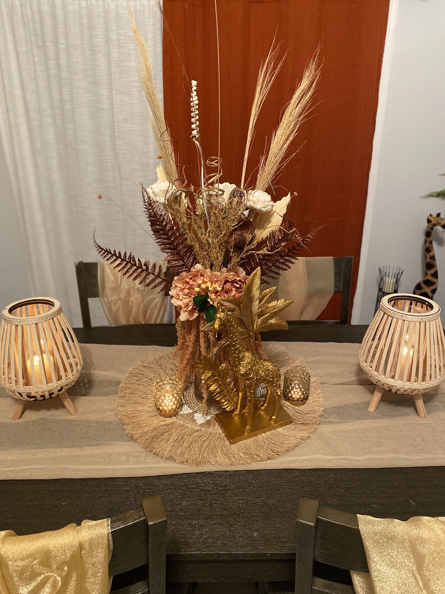 Bohemian Faux Flower Arrangements 