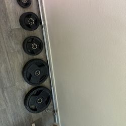Olympic weights and Olympic bench