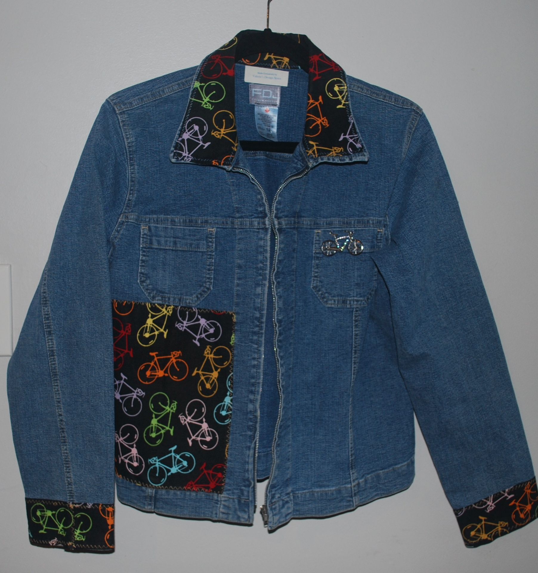 Jean Jacket With Bicycle Motif Women’s 12